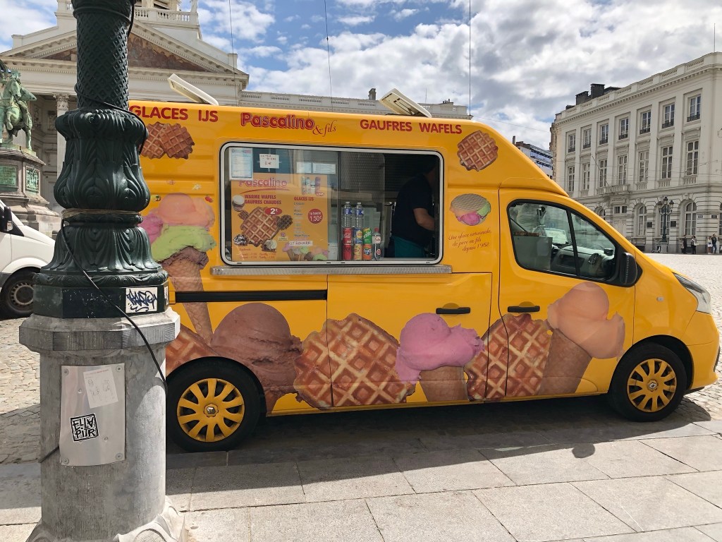 Waffle vendor in Brussels