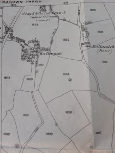 A survey map from 1869 from the Isle of Man